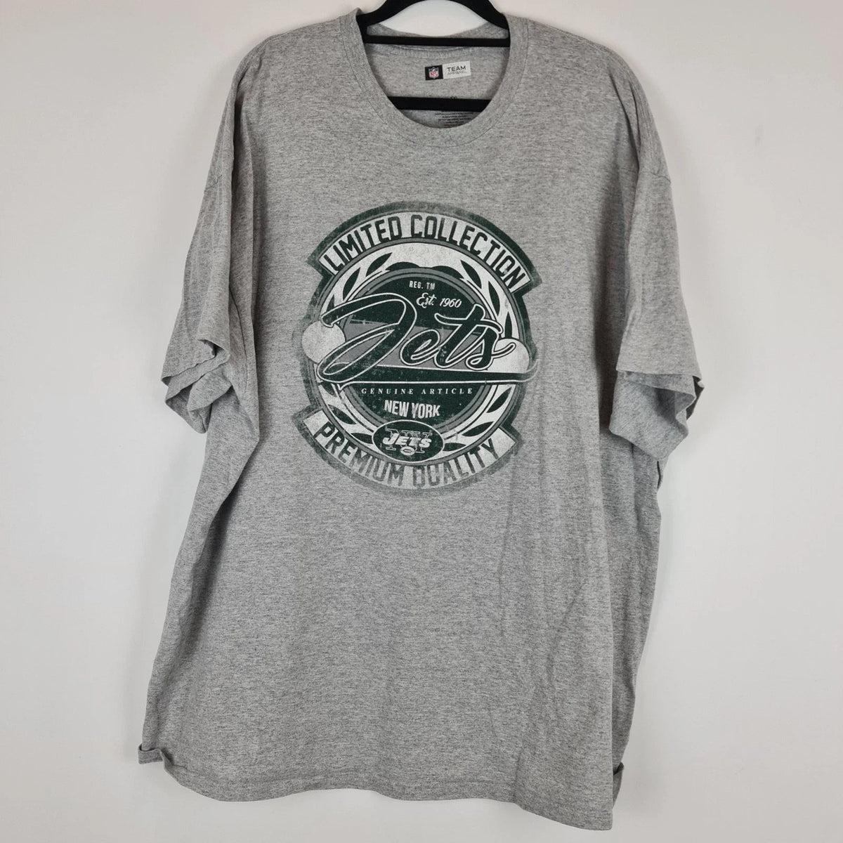 New York Jets Official T Shirt - Grey - MENS XXL 2XL Unisex