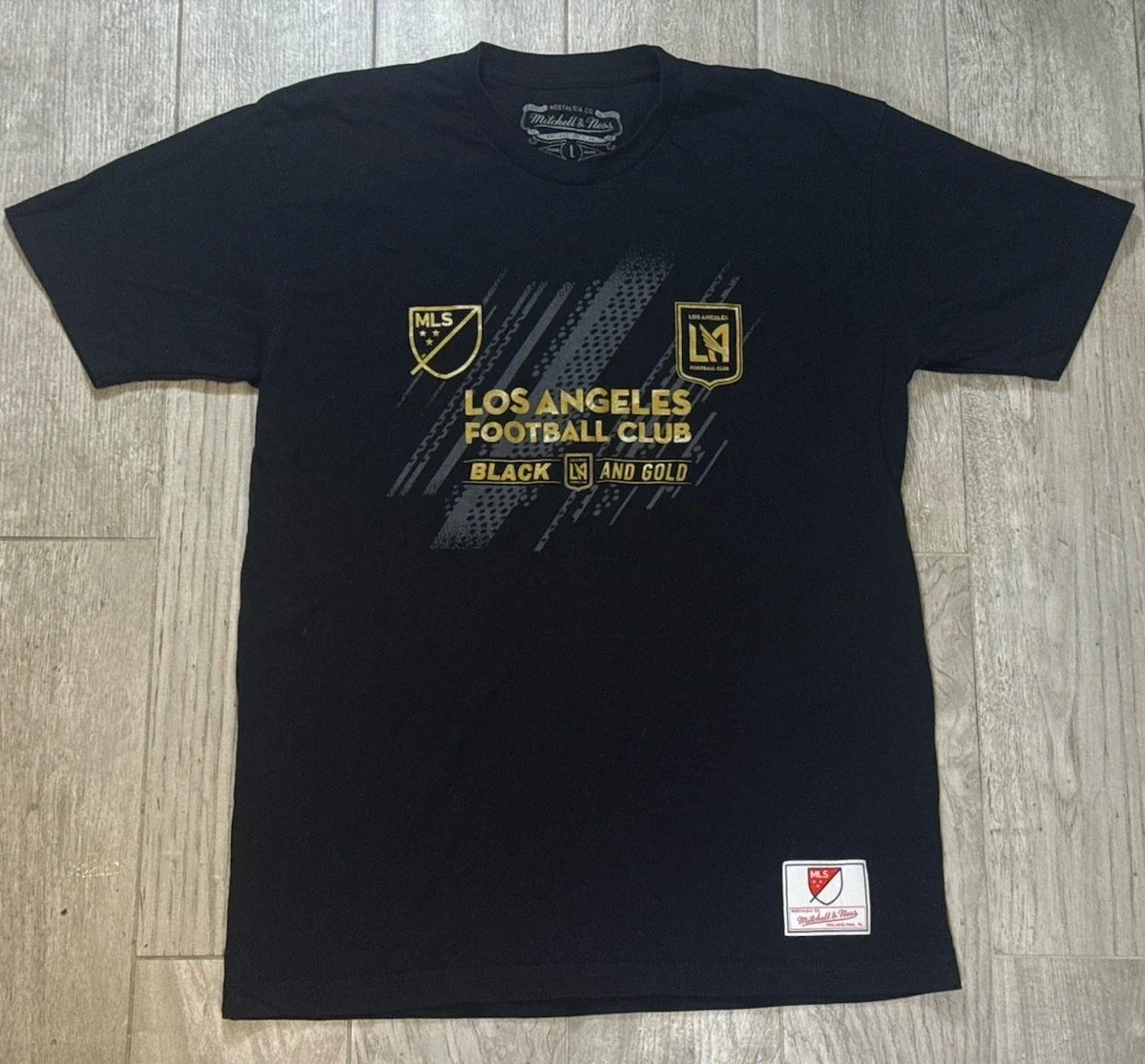 Mitchell Ness LAFC Men L Black MLS Soccer Los Angeles Graphic 20x29 Unisex
