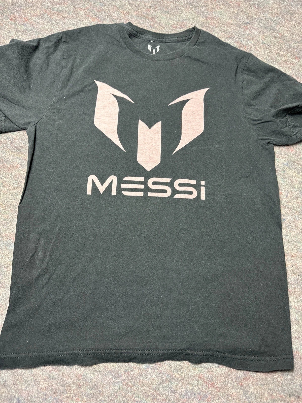 MESSI Collection Men’s Size S Black, Pink Short Sleeve Soccer Jersey Unisex