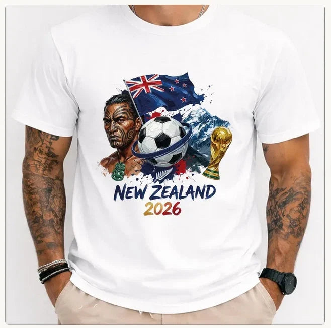 New Zealand 2026 Shirt, World Cup Soccer Tee, NZ Flag Football Unisex
