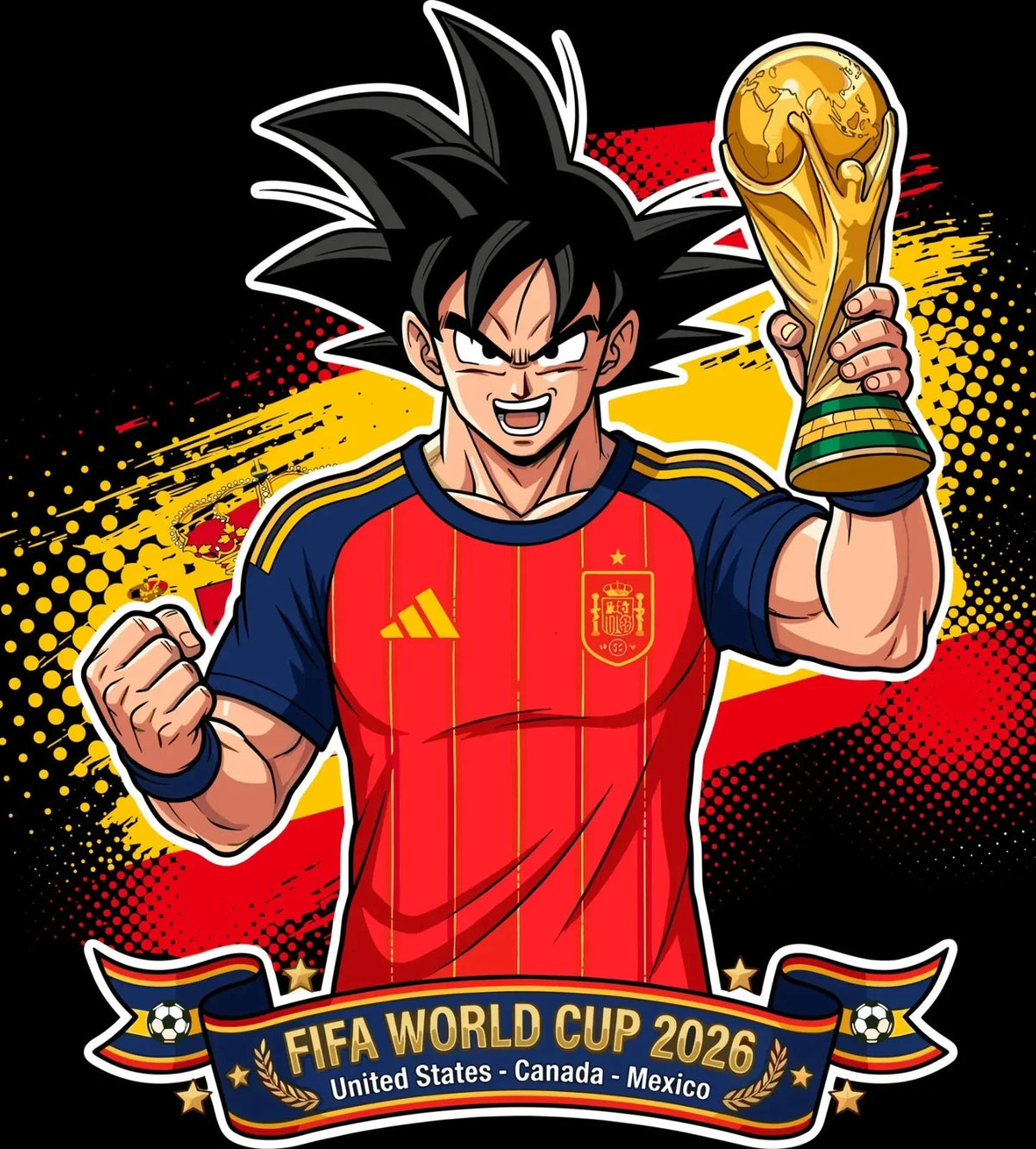 Spain World Cup Football DTF Iron On Heat Transfer Unisex Soccer T shirt Unisex