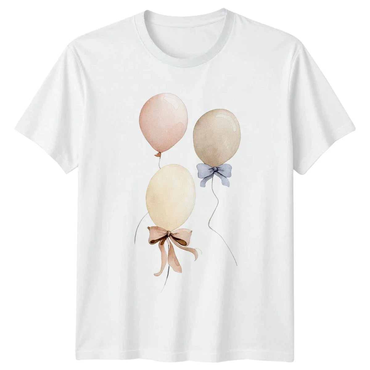 Balloons Watercolor Celebrations Mens Womens Tee Graphic Unisex Top Unisex