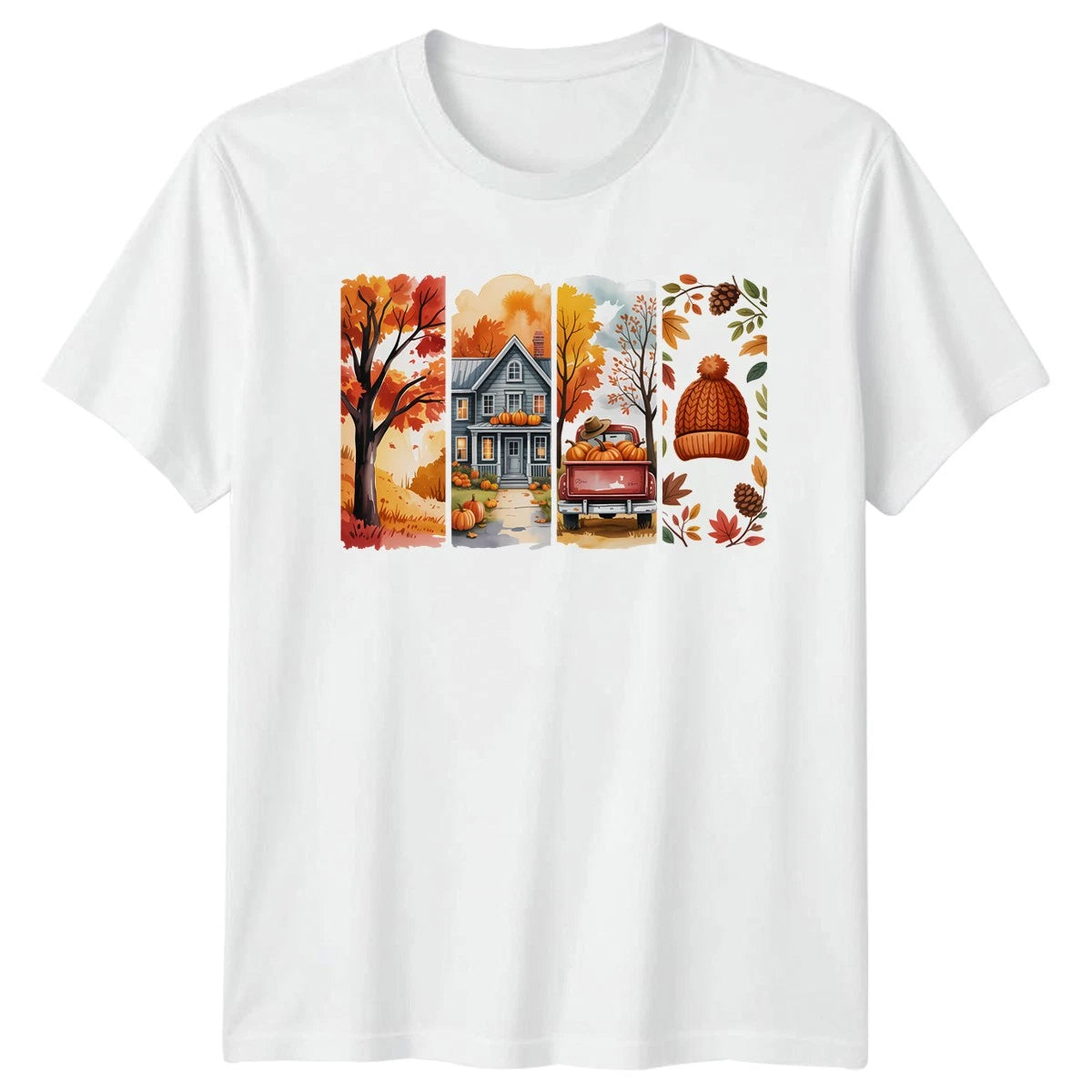 Cozy Autumn Vibes Pumpkin Patch T-Shirt Farmhouse Fall Gift For Him And Her