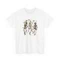 Dancing Bones Shirt Halloween Festivity Gift Women Animated Tee Skeleton