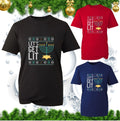 Let's Get Lit Chanukah Hanukkah Christmas T-Shirt Jewish Religious Ugly Xmas Top