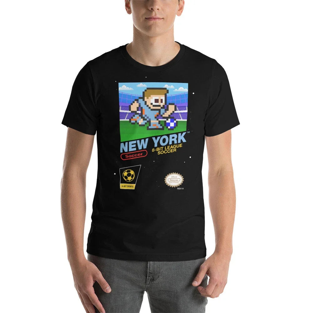 New York City Football Club FC 8-bit Retro League Soccer Football Club Unisex