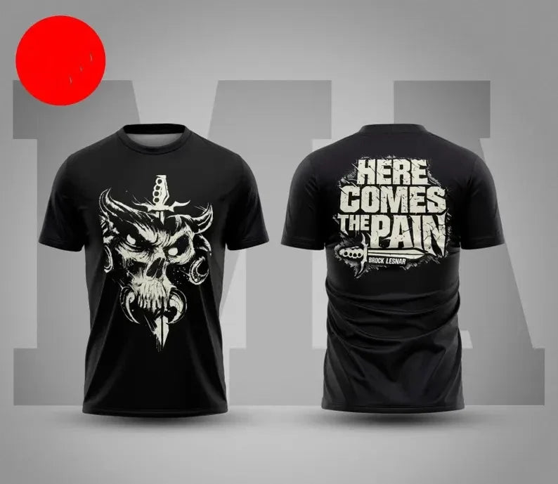 Brock lesnar here comes the pain wrestling graphic t shirt Unisex