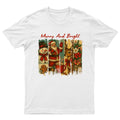 Merry And Bright Christmas T-Shirt Unisex Retro Funny Womens Vintage Mens -m
