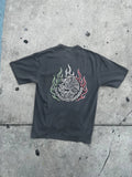 Mexico Shakawear Garment Dye Men’s Black Graphic oversize t shirt Unisex
