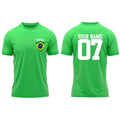 Personalized Team Brazil Your Name Number Football Supporters Fans Top Unisex