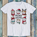 Meowy Christmas Cat Meme Funny Gift Tee T Shirt 1806