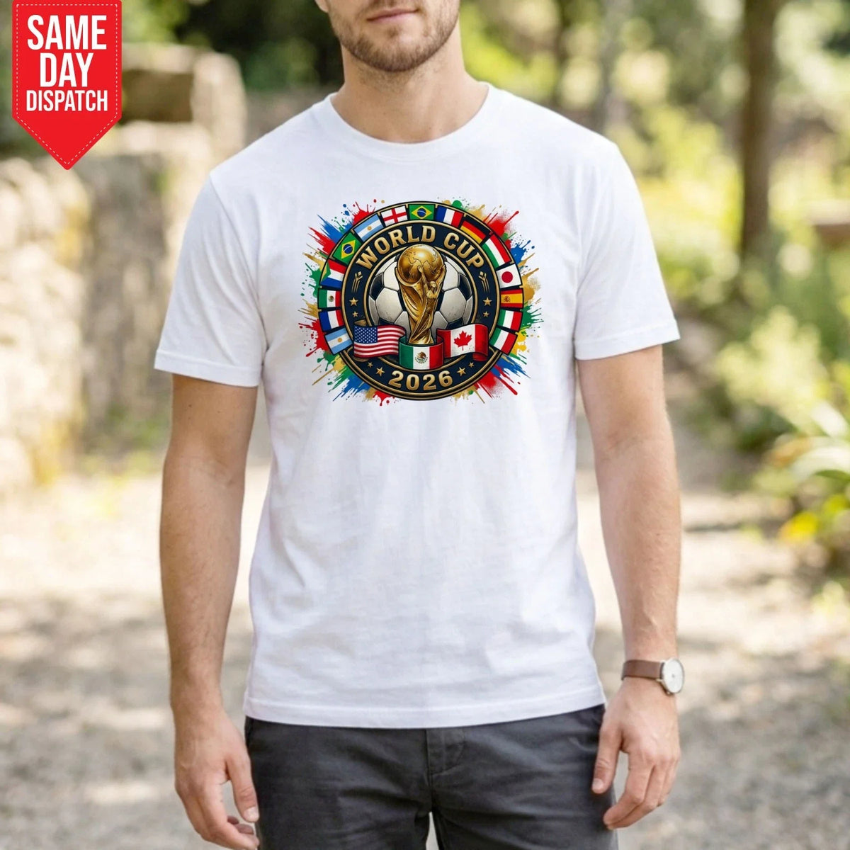 World Cup 2026 Soccer Cup T Shirt Print Football Flags USA Canada Mexico Fan Top Unisex