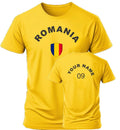Personalise Romania Football , Soccer Fans Sports, Costume Flag, Badge, Unisex