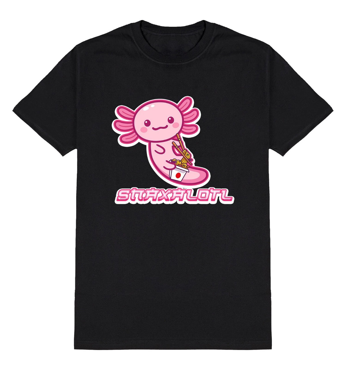 Snaxolotl Axolotl T-Shirt Mens Funny  Cotton Gift  Meme