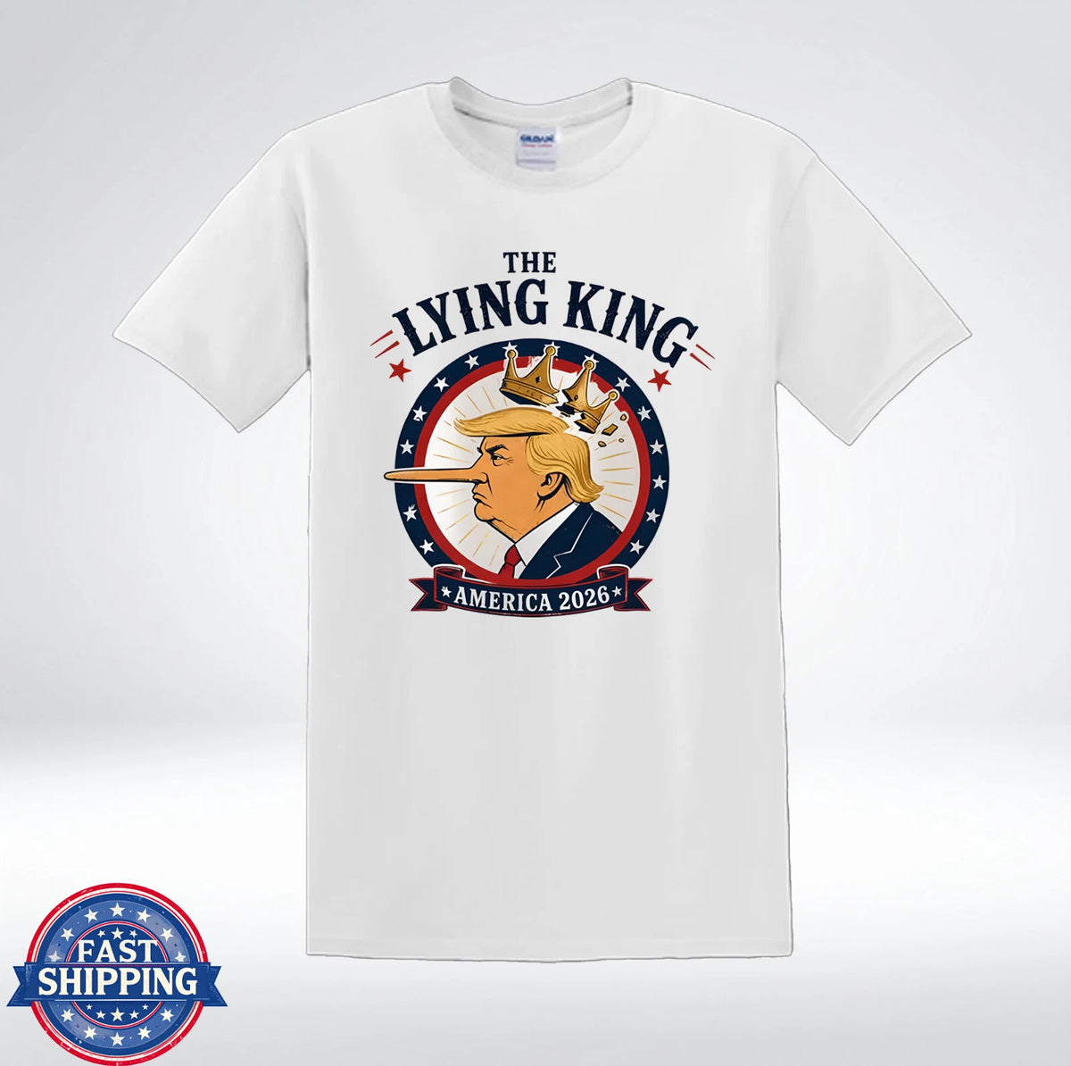 The Lying King Trump Parody Political Satire Funny America 2026 T-Shirt