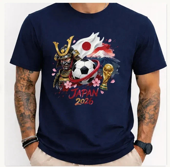 Japan 2026 Shirt, Samurai Soccer Tee, Anime Style Football Unisex