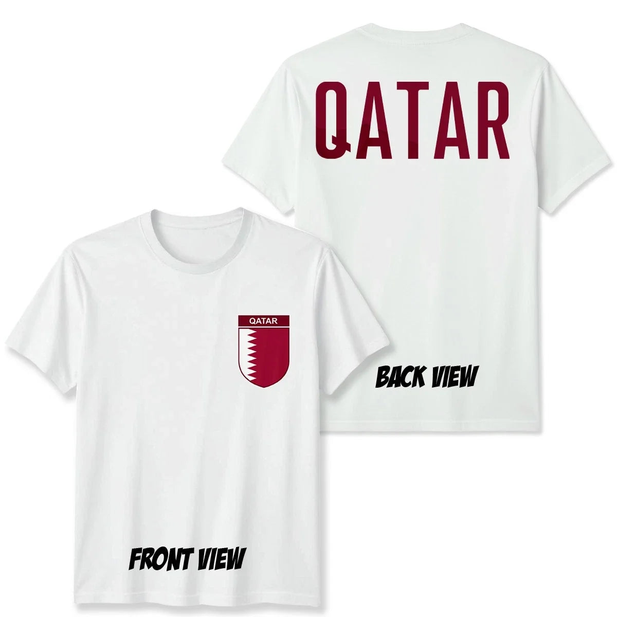 Qatar Football Unisex Kids Country Pride Soccer Tee #WC Unisex