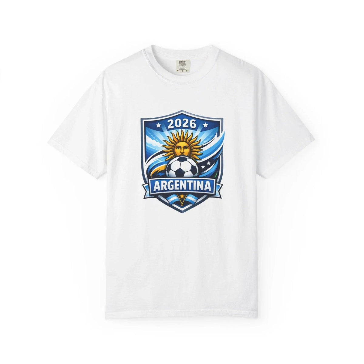 Argentina 2026 Soccer Crest | Sun Face Football Shield Unisex