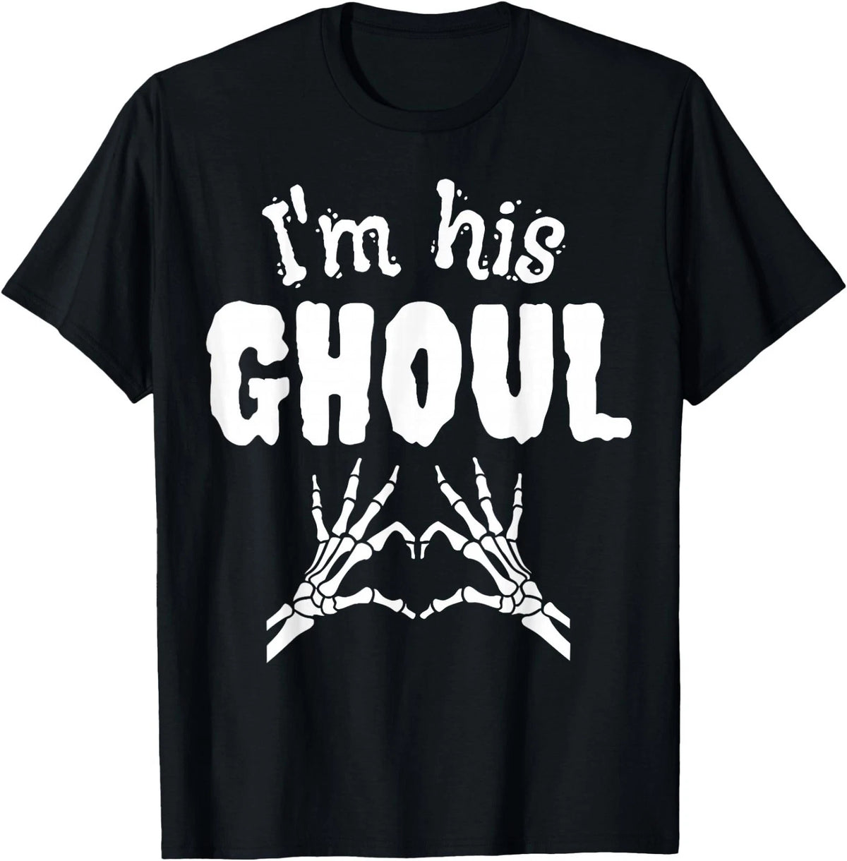 I'm Her Boo I'm His Ghoul Spooky Ghost Halloween Couple T-Shirt