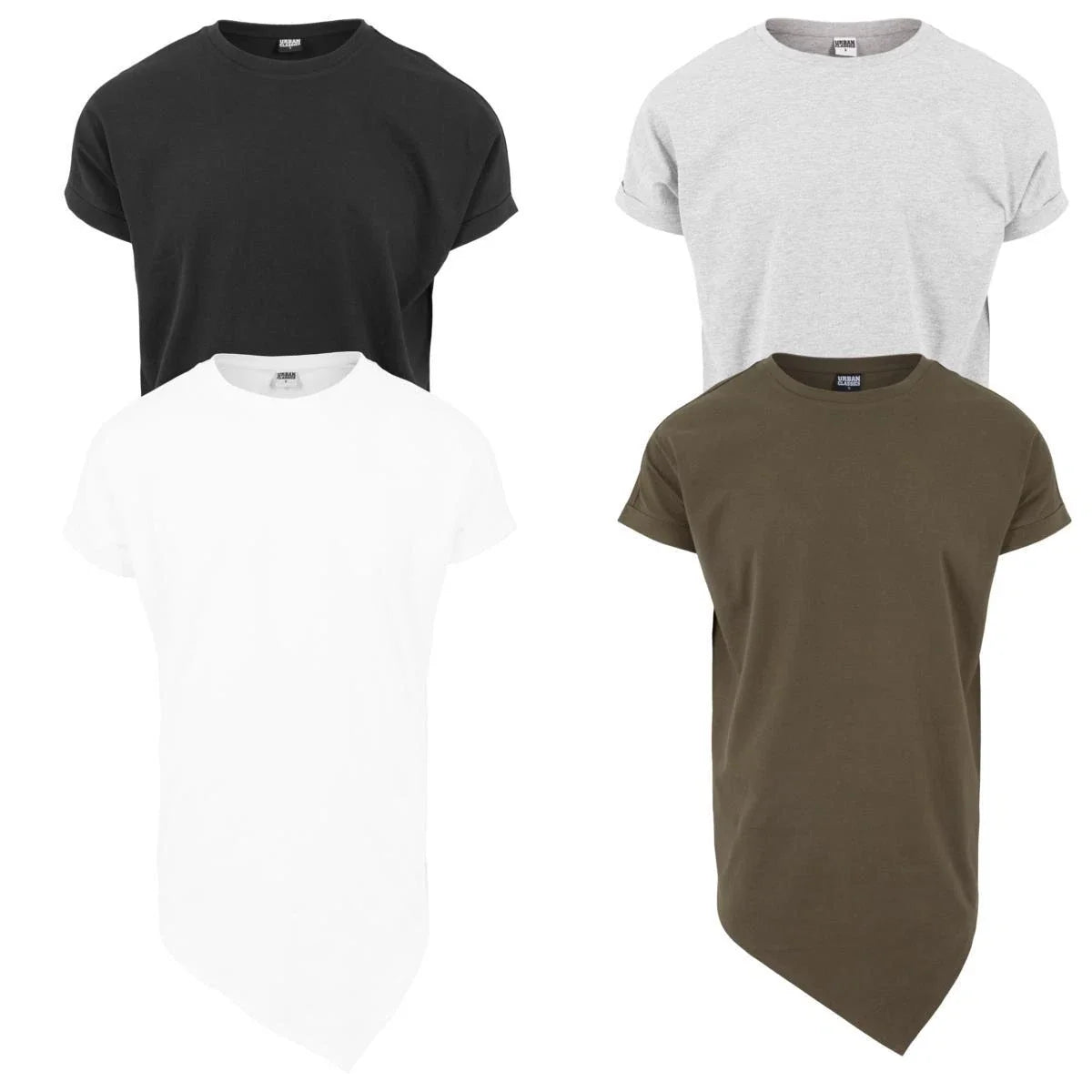 Urban Classics Asymetric Long Tee Top Shirt Asymmetrical Edgy Men Unisex