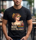 More Pride Less Prejudice TShirt LGBTQ Pride Graphic Shirt Rainbow Sunglases Tee Unisex