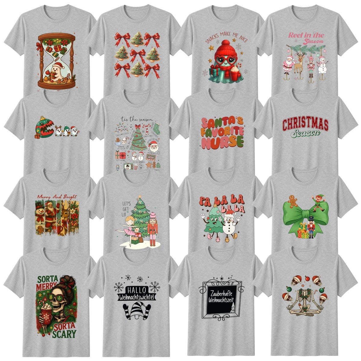 Novelty Christmas T-Shirt Festive Winter Character Gnome Christmas Gift