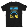 Hanukkah It’s Lit Jewish Holiday Menorah Dreidel Short-Sleeve Unisex T-Shirt