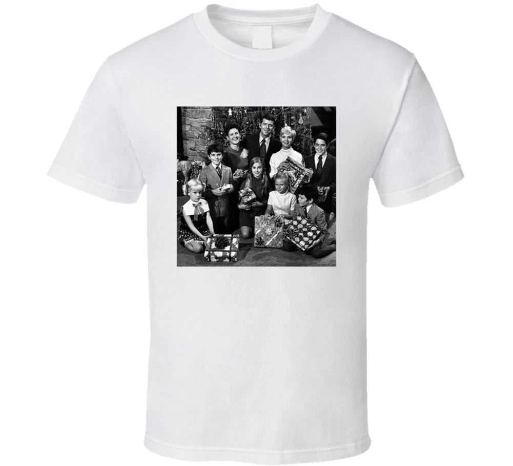 Brady Bunch Retro Christmas Tv Blended Family Holiday T Shirt