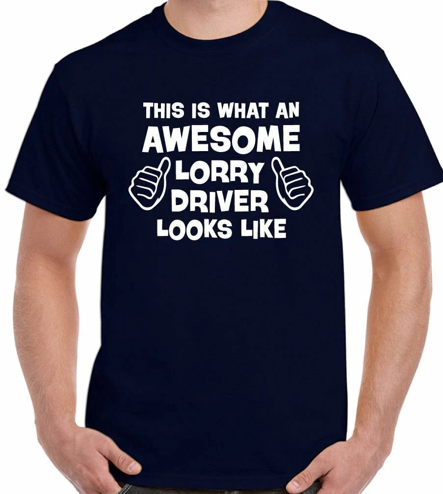 Lorry Driver T-Shirt Funny Van Trucker Truck Awesome Father day Gift Mens Tee