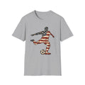 USA Flag Soccer Player American Patriotic Football Graphic Tee Unisex