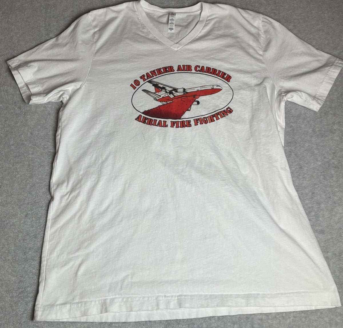 Firefighting DC-10 Air Tanker T-Shirt air tanker | water bomber  | v-neck | XL