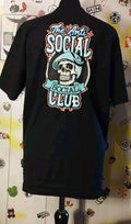 The Anti Social Club Print  Vintage Tattoo Style T Shirt