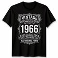 Unisex 60th Birthday Gift T Shirt All Original Parts Born In 1966 Unisex