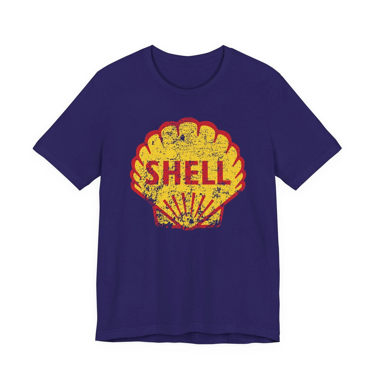 Vintage Distressed Shell Gasoline Logo Tee Shell Graphic T-Shirt Motorsport Gas