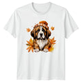 Cozy Autumn Vibes Saint Bernard Dog T-Shirt Saint Bernard Dog Lovers