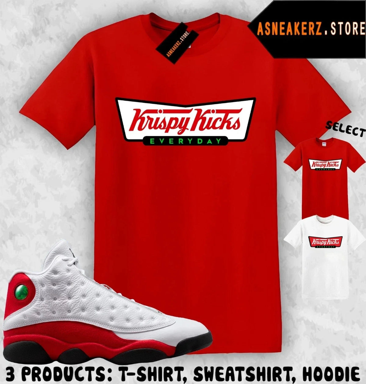 Tee Shirt Matching AJ 13 Chicago 2026 To Match Sneaker Krispy Kicks Unisex