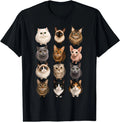 Funny Cat Breeds Grid Cute Kitten Cat Lover Cat Mom T-Shirt