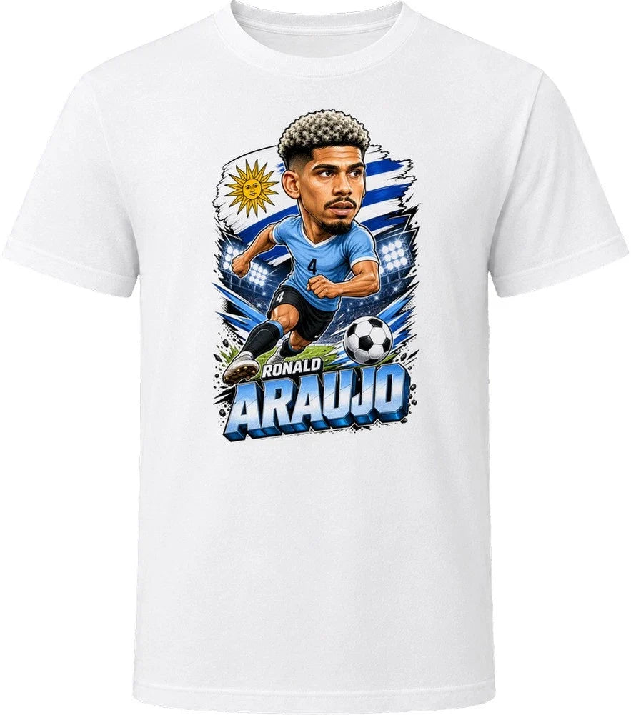 Ronald Araujo, Uruguay Caricature Soccer 2026 T Shirt Unisex