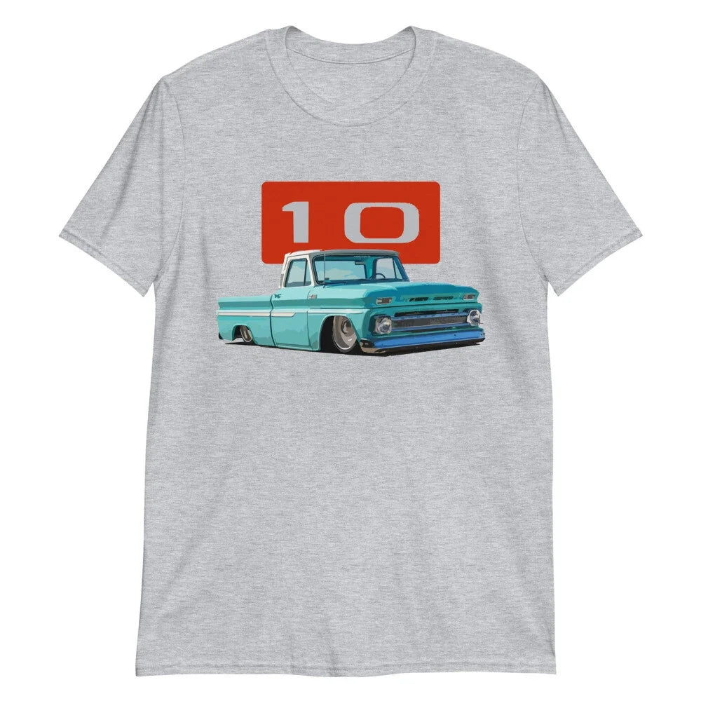 1966 Chevy C10 Slammed Antique Pickup Truck Short-Sleeve Unisex Unisex