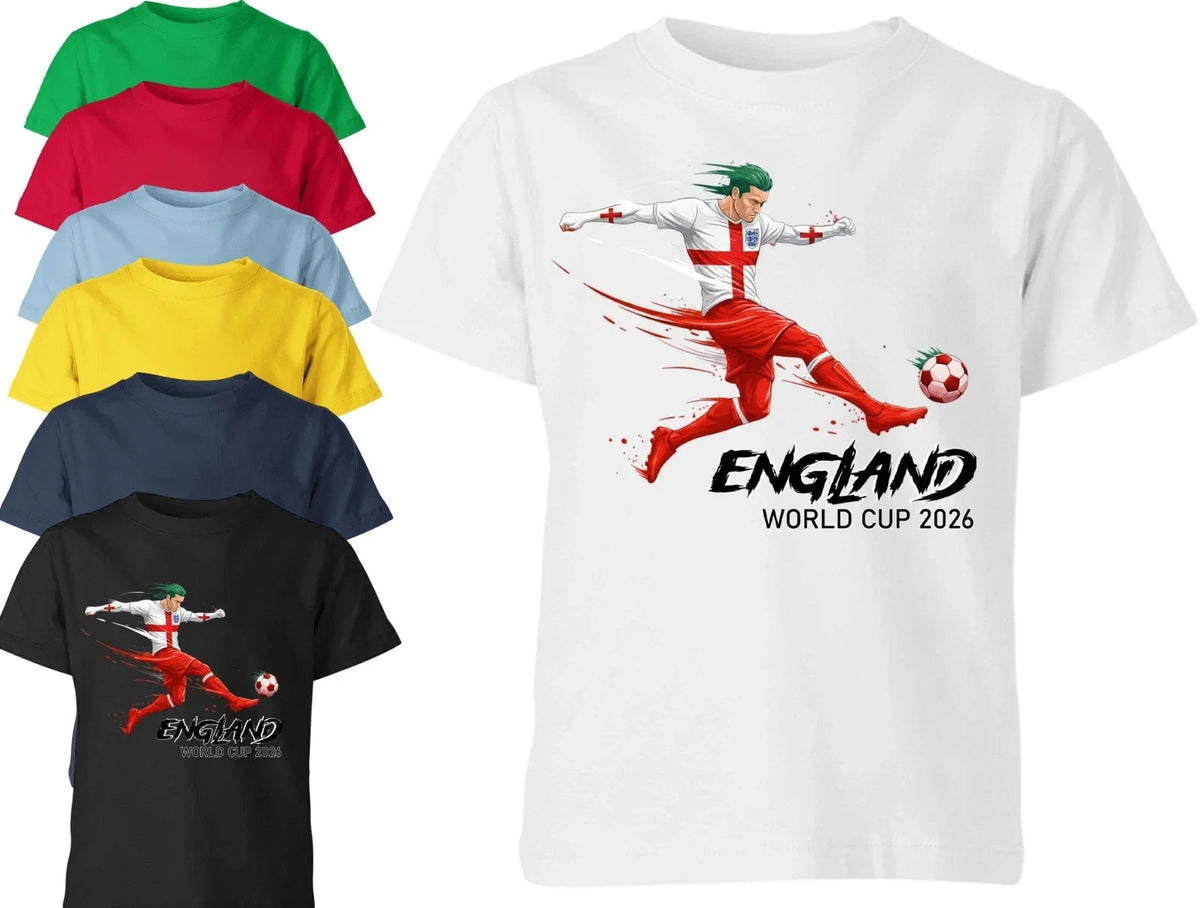 England World Cup 2026 Unisex Kids T Shirt Football Soccer Coming Home Tee Unisex