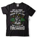 Just Looking For Firewood Shirt Hiking Camping Tees Funny Camping Camper Shirt