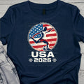 USA 2026 World Soccer Futbol Shirt American Flag Tee Gildan Unisex Unisex
