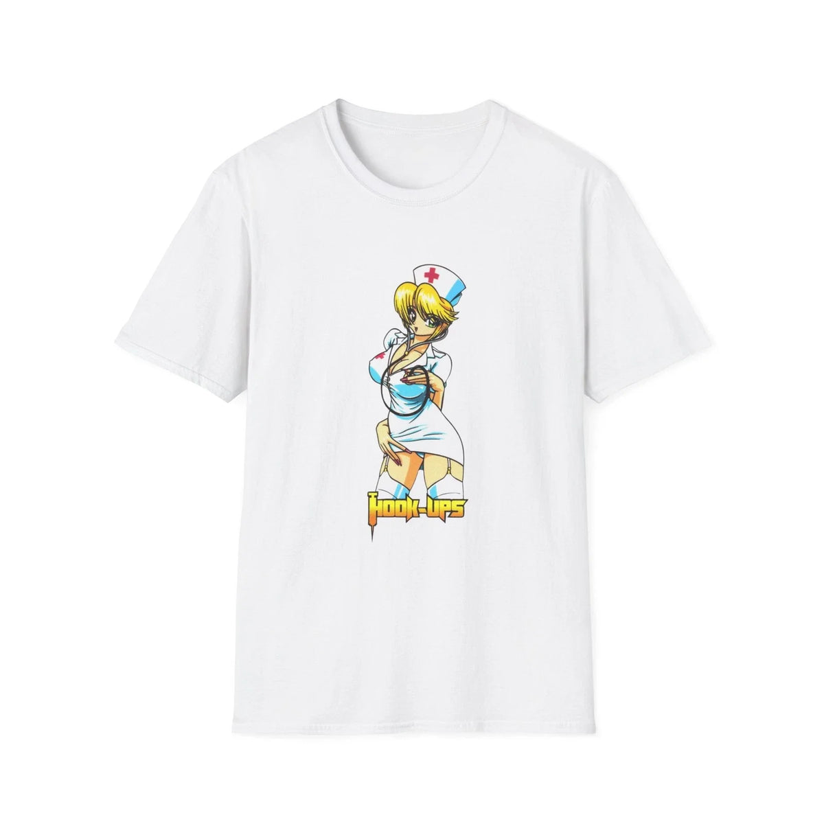 Hook-Ups Skateboards NURSE baddy deck art anime hentai soft cotton t shirt S M L Unisex