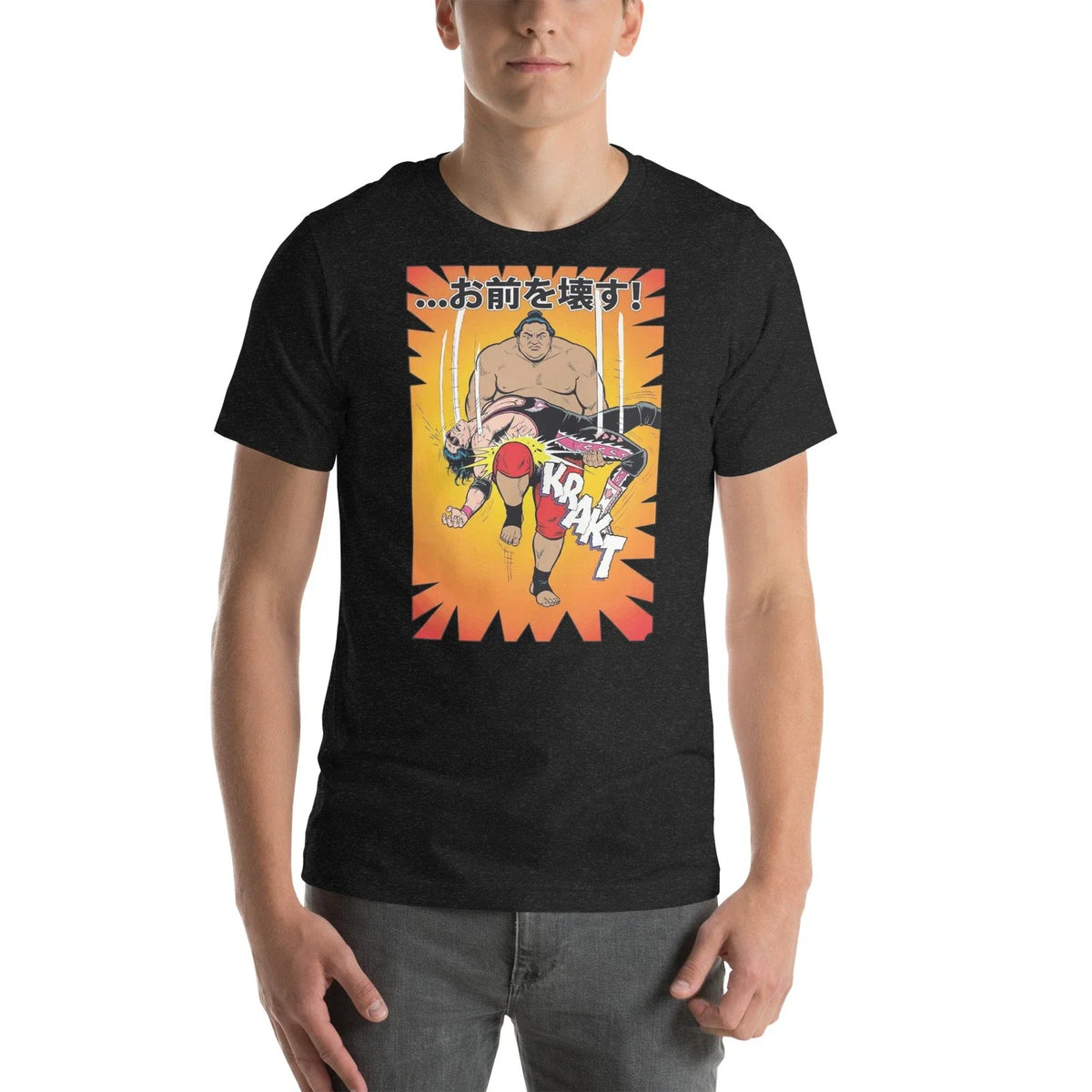 Hart Yokozuna 90s Wrestling Anime Shirt Retro Graphic Tee Unisex