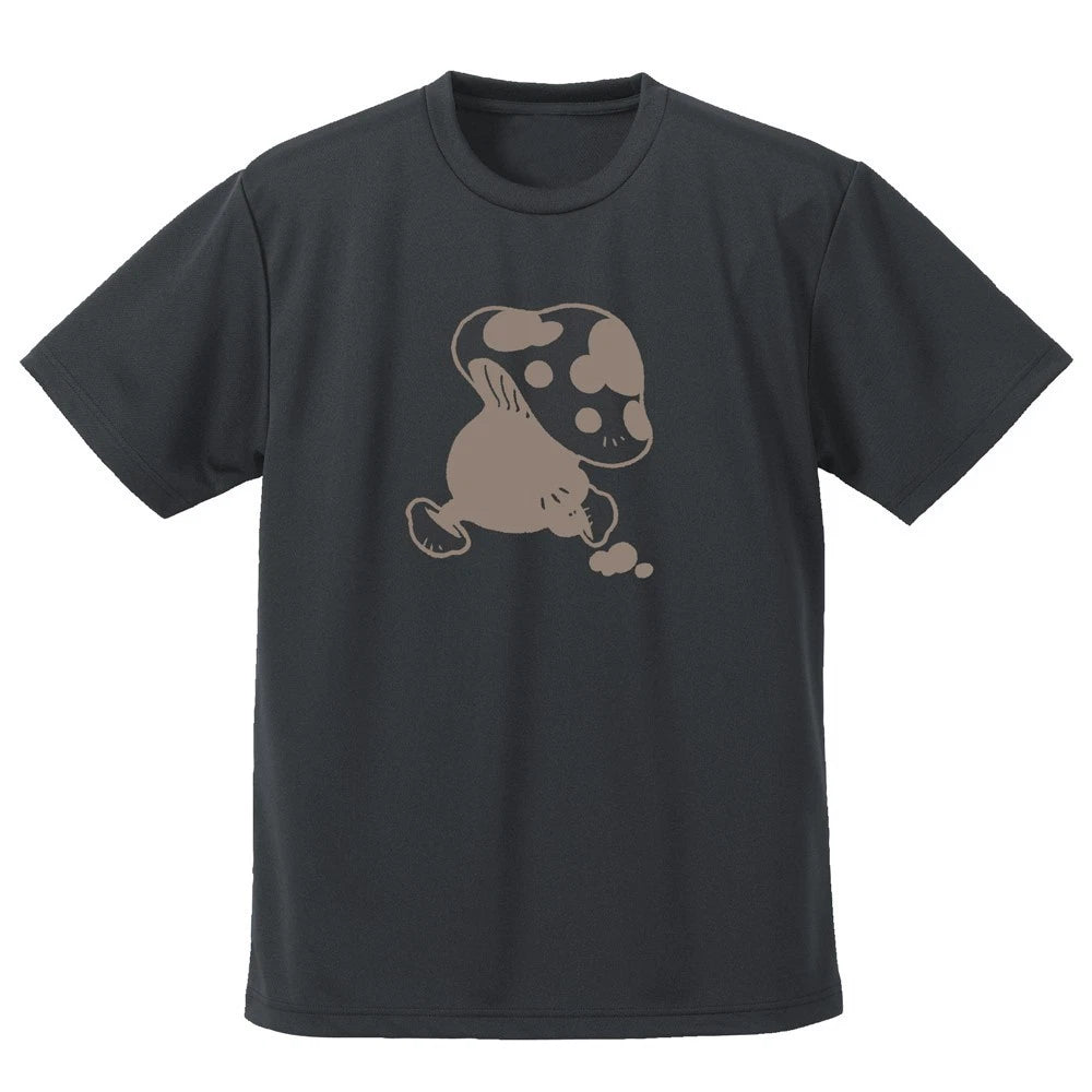 Delicious in Dungeon Walking Mushroom Dry T-shirt GUNMETAL Japan New Pre