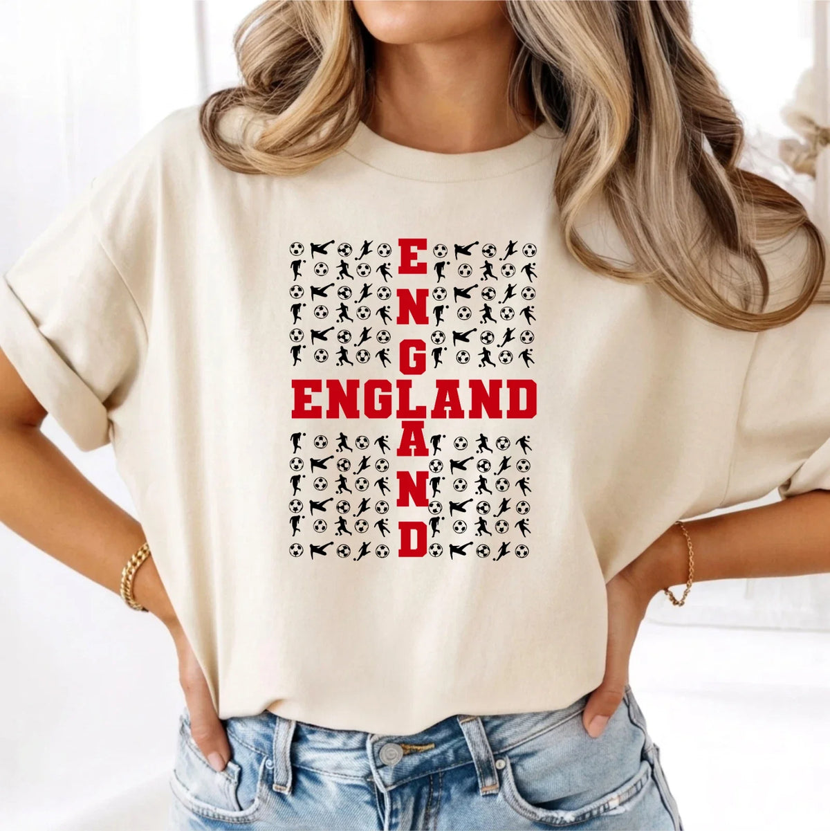 Hear The Roar England , England Football Shirt, Match Day Gift Tee Unisex