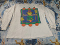 VTG 90's Halloween Scarecrow Pumpkin Patch Autumn Graphic T-shirt Adult sz L