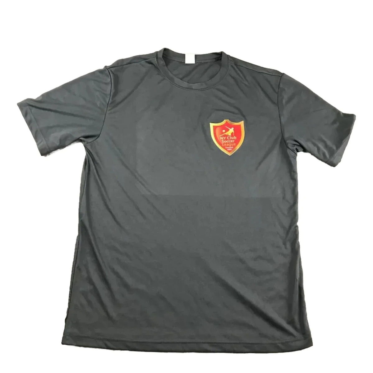 NY Club Soccer League Shirt Mens Medium Gray 2015 Finals Short Sleeves Tee Unisex