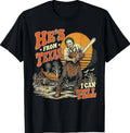 Hes from Texas I Can Tell Vintage Horror Chainsaw T-Shirt