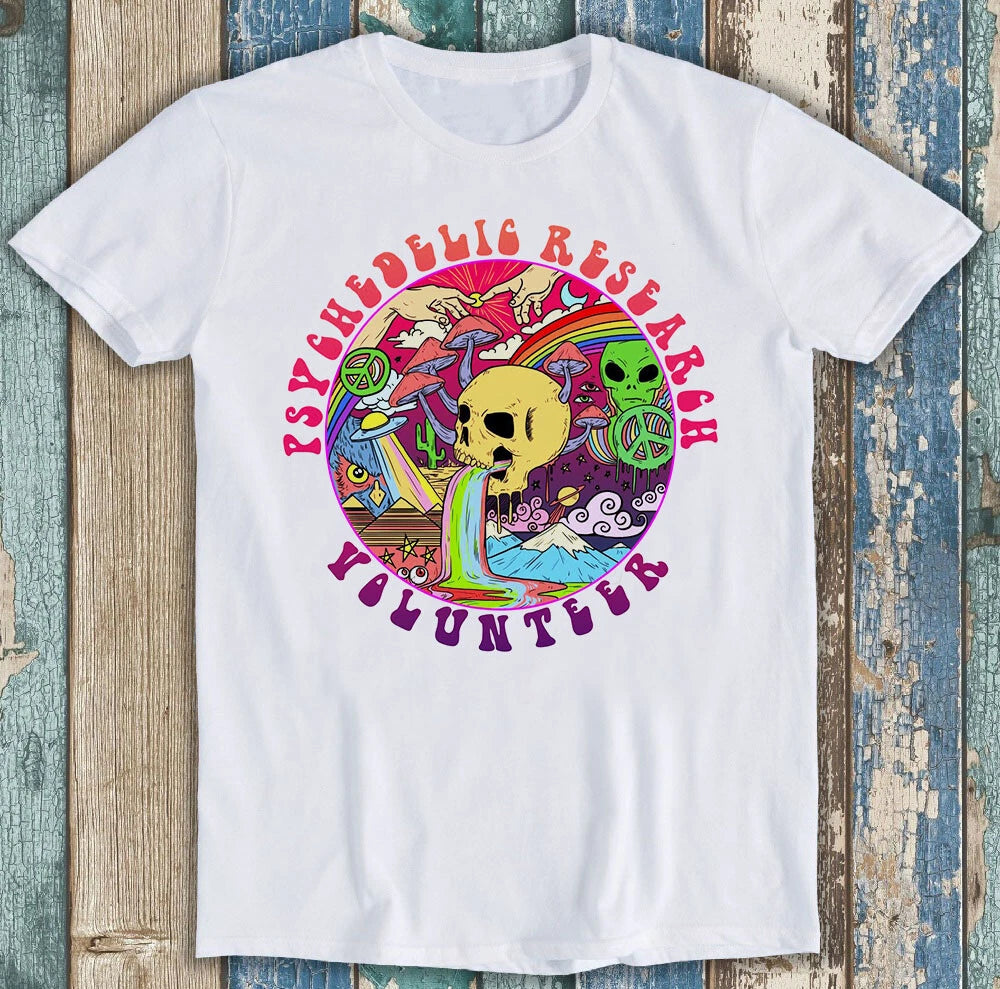 Psychedelic Research Volunteer Magic Mushroom Funny Gift Tee T Shirt 6048